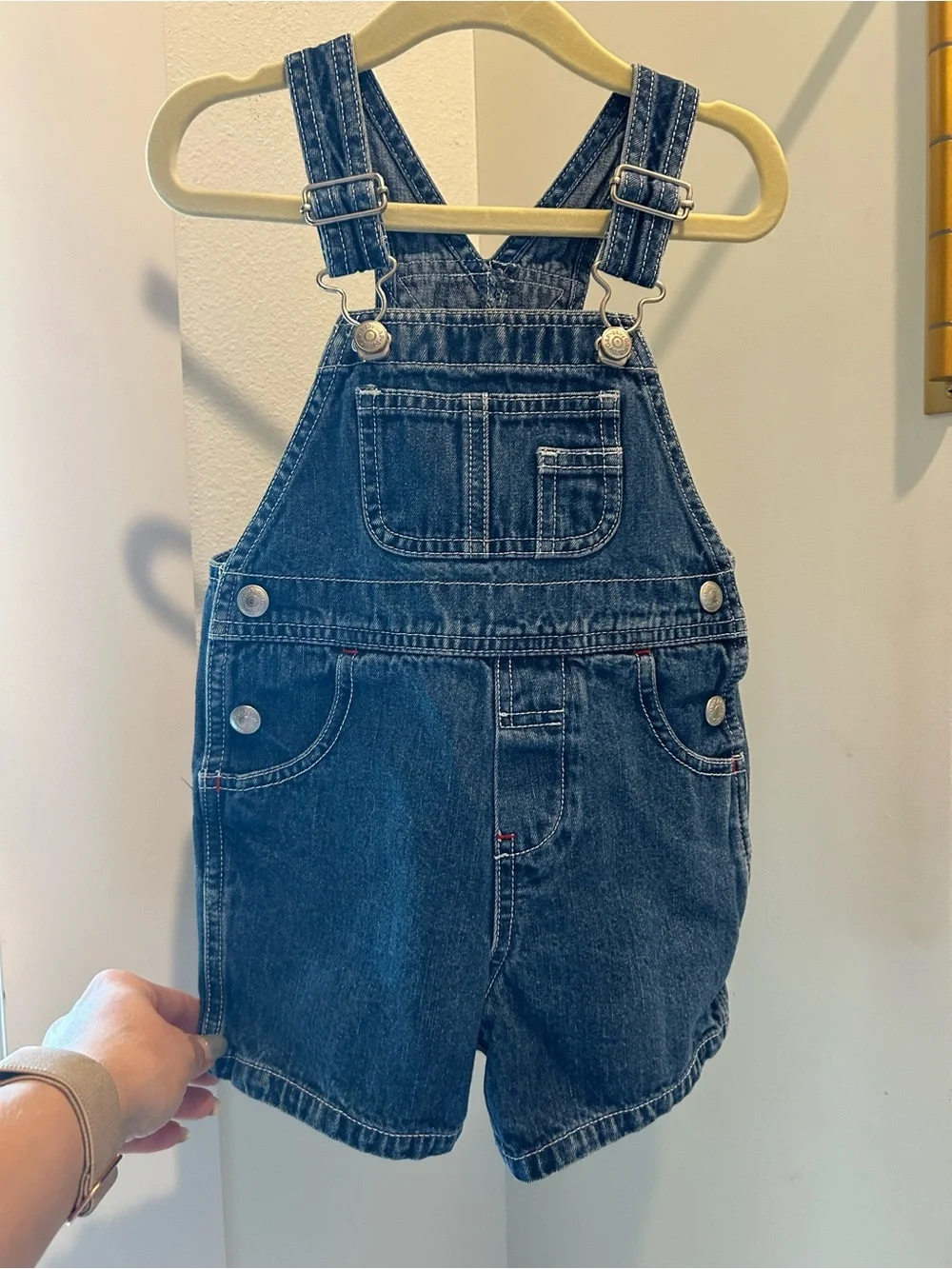 Vintage Baby Gap Denim Shortall Overalls Size 6-12 Months
